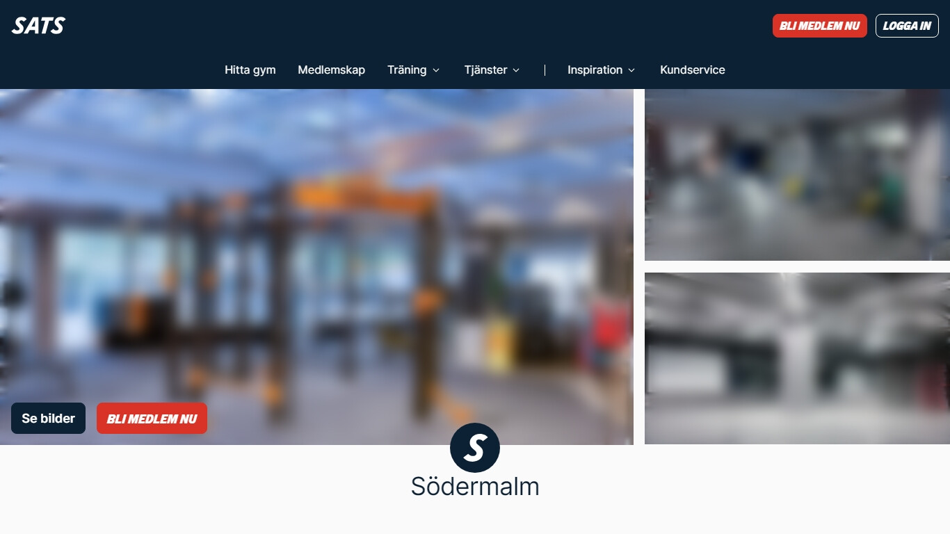 Gym Södermalm bild på hemsidan.